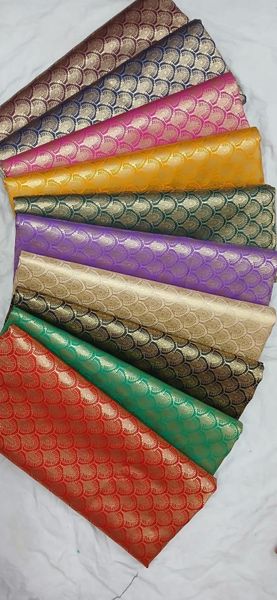 Handloom Silk Brocade Fabric - Patterned Design