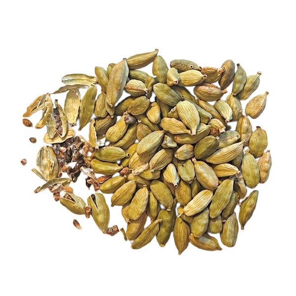 Green cardamom pods - fresh, high-quality, whole pods