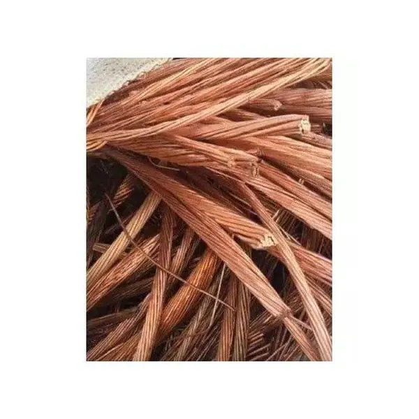 Copper wire scrap in storage container