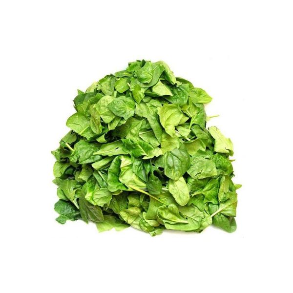 Spinach in food-grade container