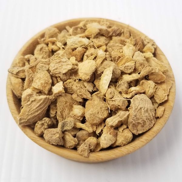Bulk dried ginger in packaging