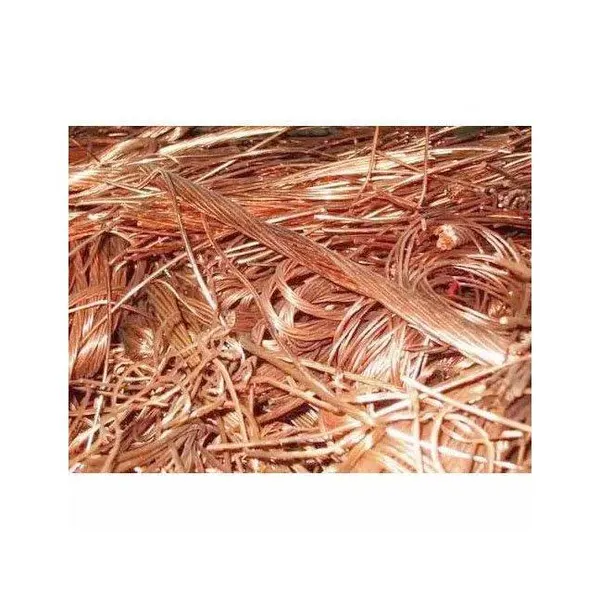 Copper wire bundle in industrial setting