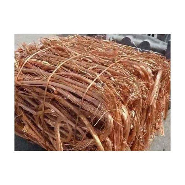 Copper wire scrap in industrial packaging