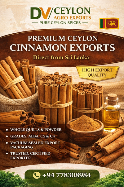 Ceylon Cinnamon Sticks - Alba / C5 / C4 Grade