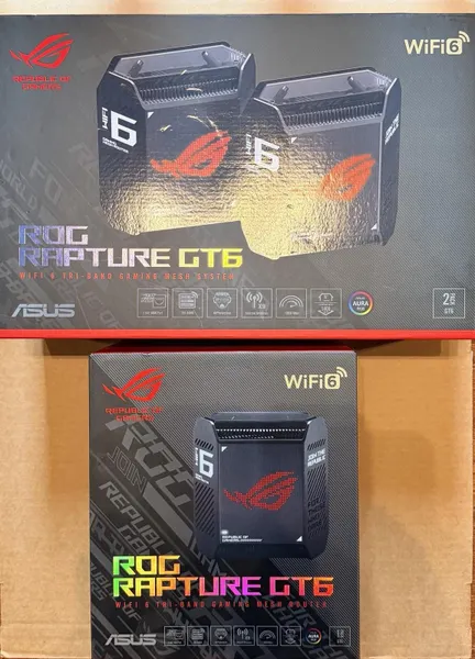 ASUS ROG Rapture GT6 AX10000 (3-Pack) WiFi 6 Tri-Band Gaming Mesh Router
