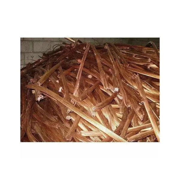 Copper wire scrap close-up