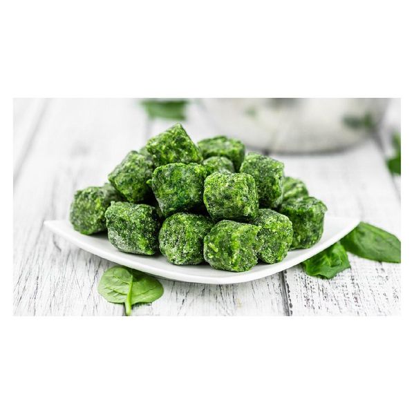 Spinach in bulk container