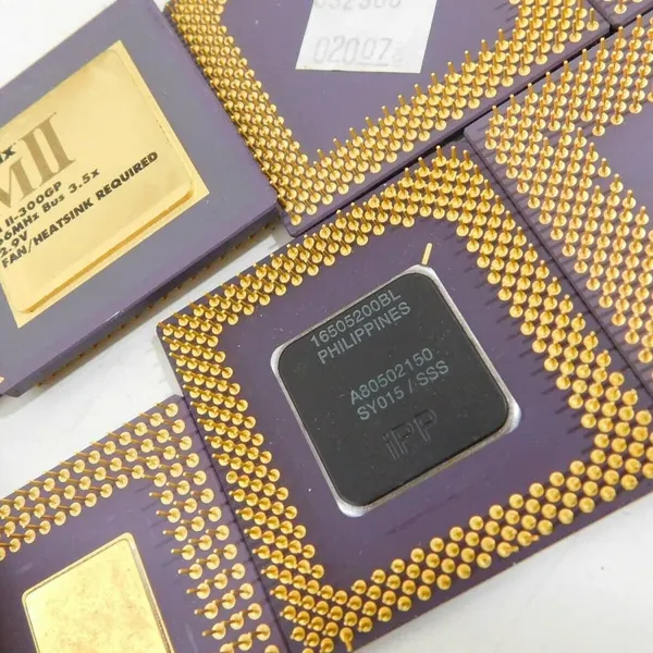Ceramic CPU Scrap Close-up