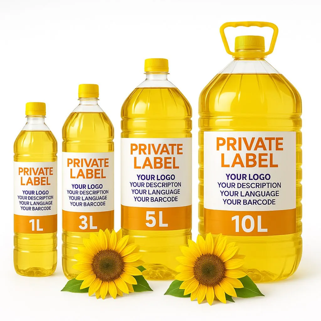 Sunflower Oil in Commercial Packaging