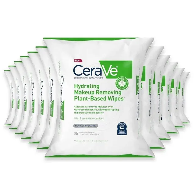 CeraVe Makeup Remover Cleansing Wipes pack front view
