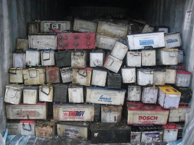 Drained lead acid battery plate