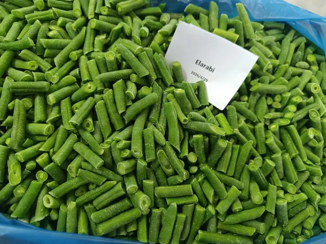 Close-up frozen beans
