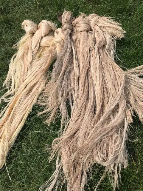 Banana fiber yarn close-up