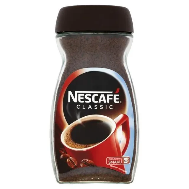 Close-up of Nescafe Classic granules in spoon