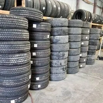 Used car tire close-up view