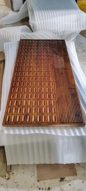 Imported teak wood main door with intricate carvings