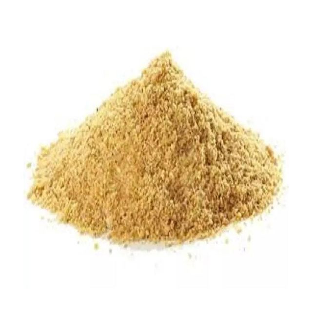 Close up of soybean meal texture and quality