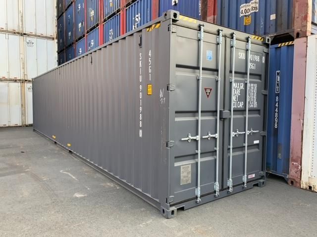 Exterior view of 40ft used shipping container