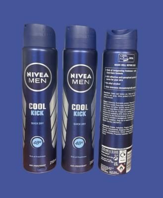 Nivea Body Spray packaging and product application