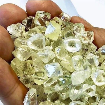White Rough Diamond 1-5 Carat HPHT Lab Grown