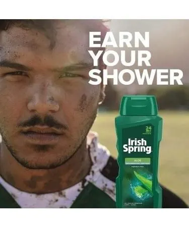 Irish Spring Body Wash Label and Bottle Detail