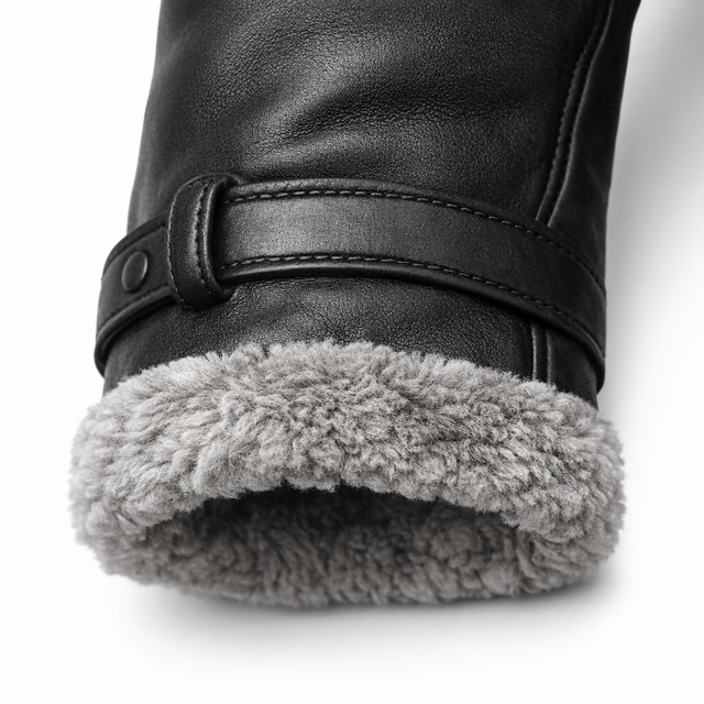 Shearling Leather Jacket - Oversized Fit