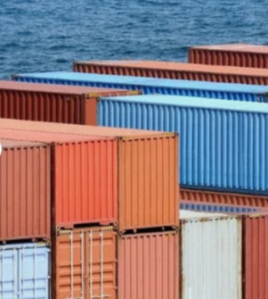 40ft HC Shipping Container - Sea Transport View