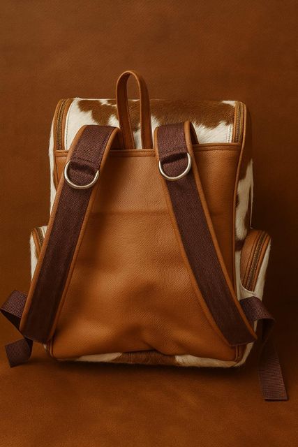 Hair on Leather Backpack