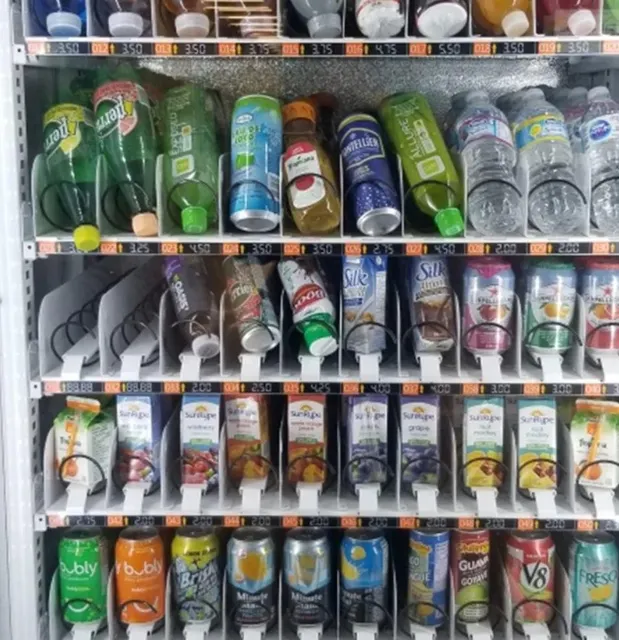 Soda and snack dispenser detailed view