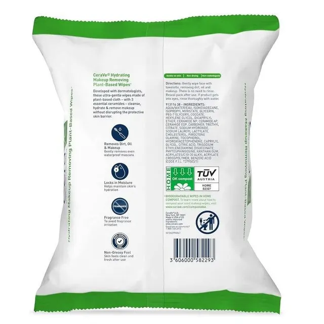 CeraVe Makeup Remover Cleansing Wipes individual wipes texture
