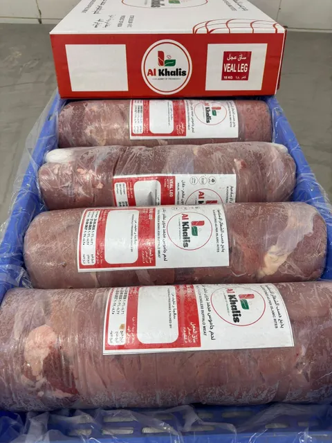 Packaged frozen buffalo meat ready for distribution