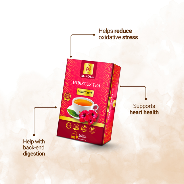 Agrola Ceylon Hibiscus Spearmint Herbal Tea