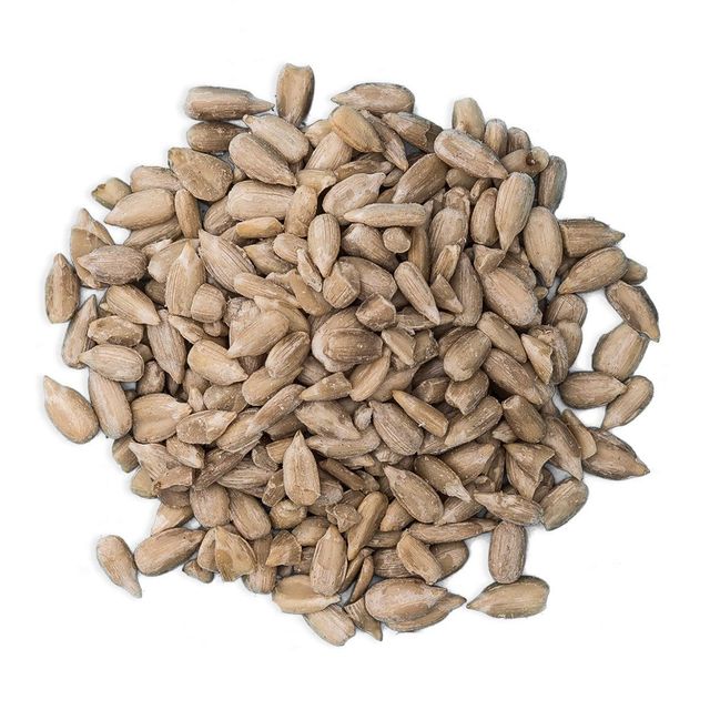 Raw sunflower seeds in bulk container