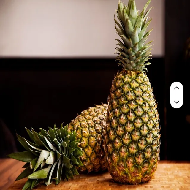 Queen Pineapple fresh fruit close-up