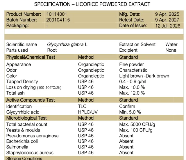 Licorice Root Extract Product