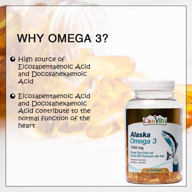 Omega 3 supplement packaging made in Canada