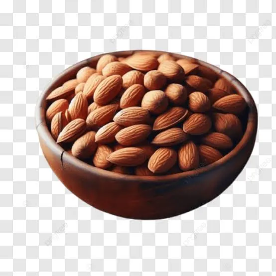 Bulk supply almonds in transparent packaging