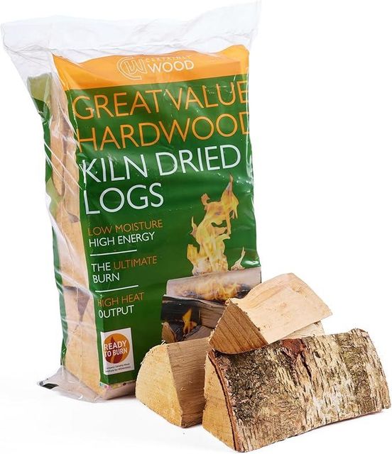 Firewood bag with moisture content label