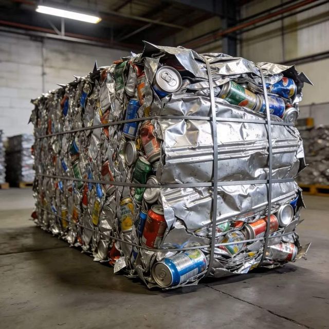 Aluminum Used Beverage Can Scrap Bale