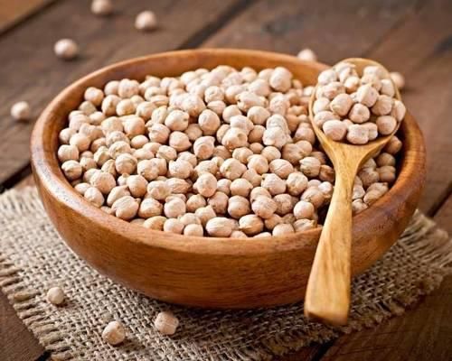 Packaged chickpeas ready for sale