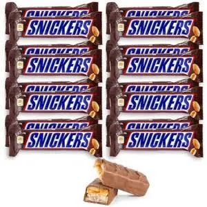 Close-up of Snickers Bar Cross Section