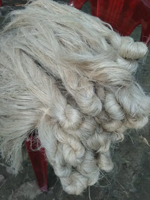 Raw banana fiber yarn product