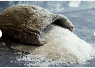 Table Salt in Glass Container