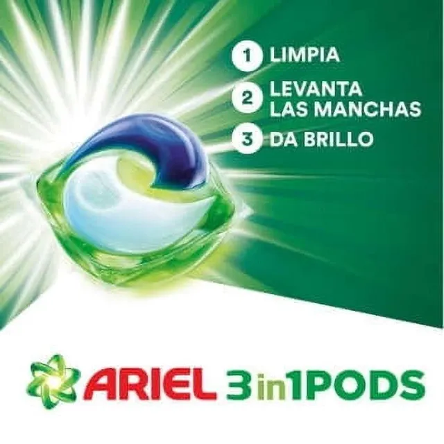 Close-up of Ariel Power Pods detergent capsule