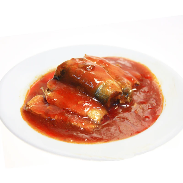 Canned sardines in tomato sauce, ready to eat