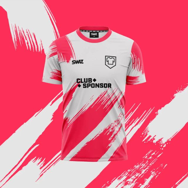 Custom football jersey with detailed patterns