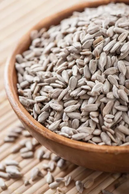 Crunchy sunflower seed in a bowl
