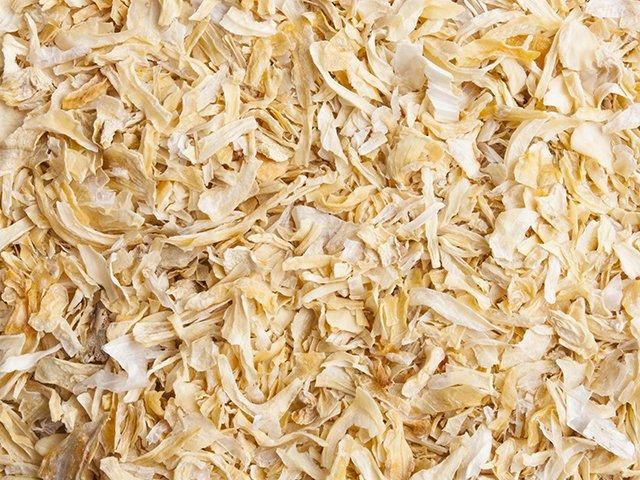 Close-up of Dehydrated Onion Granules