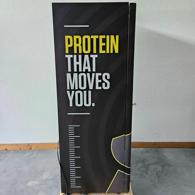 Vending Machine Side View with Product Branding