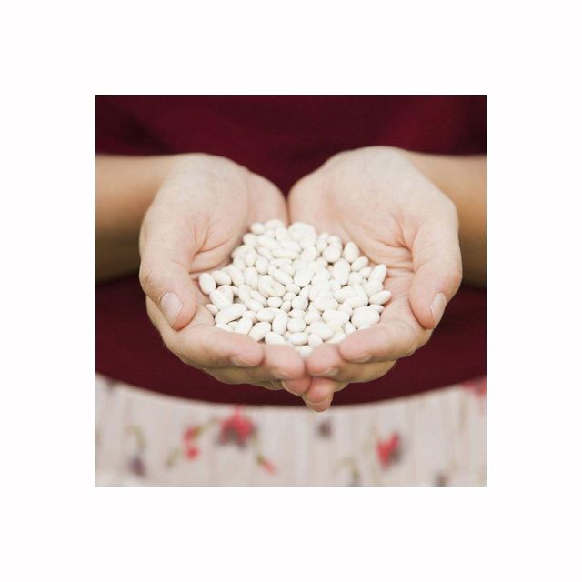 White kidney beans in retail packaging